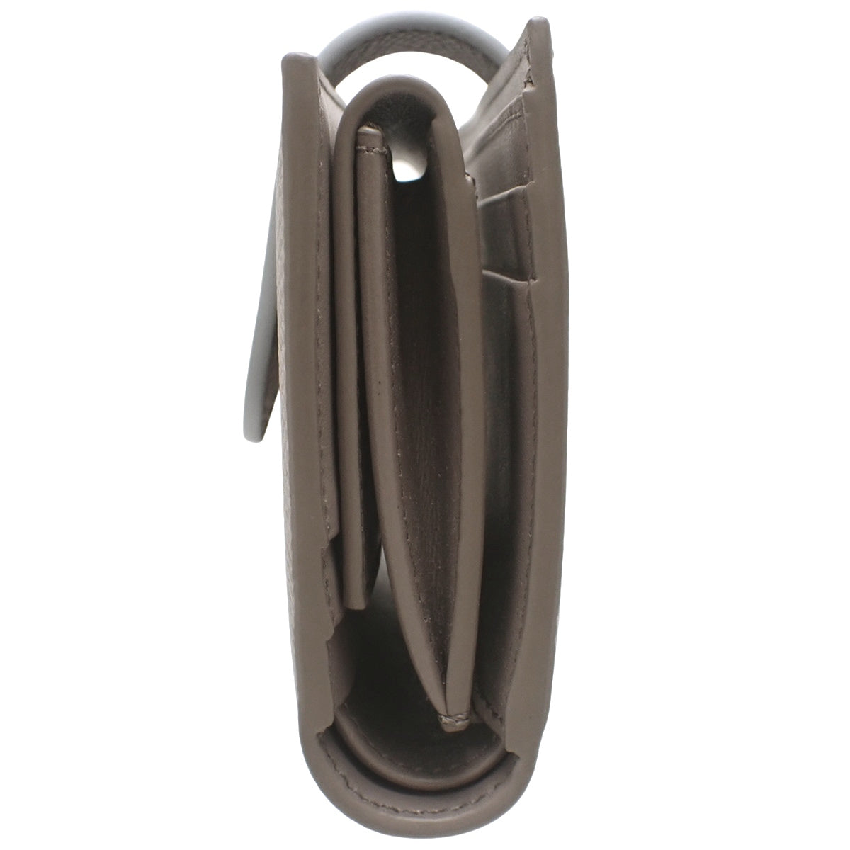 小号肩带钱包,粒面小牛皮,鹅卵石/矿物色,10H263BRU