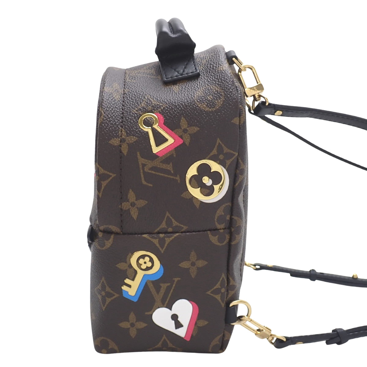 Monogram Lovelock Palm Springs迷你背包,棕色/多色,M44367