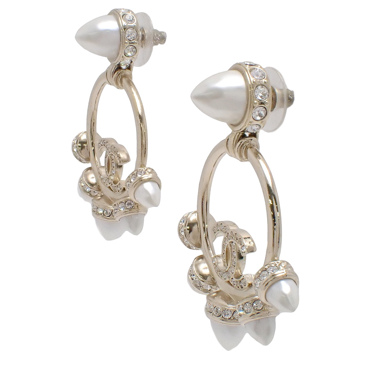 Coco Mark 珍珠耳环 金属 (GP) 水钻