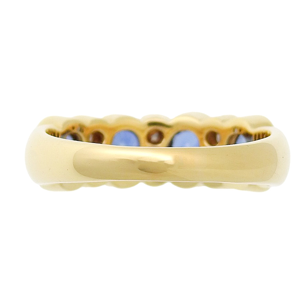 Sapphire ring, size S1.74/D0.38, yellow gold, 18K yellow gold, 6.8g