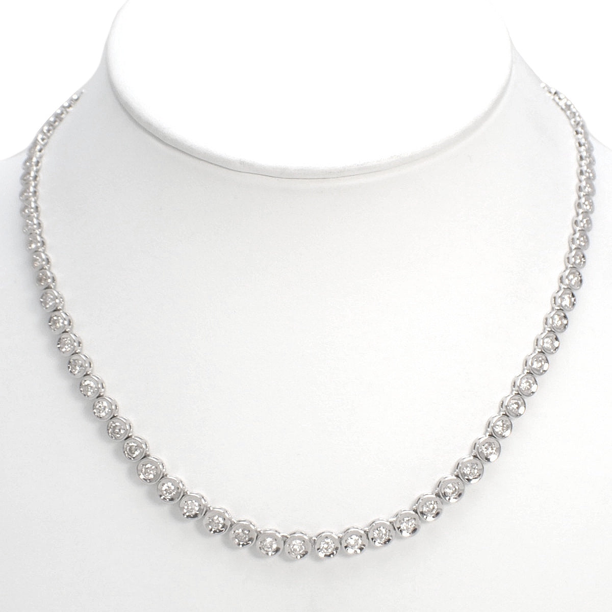 Diamond Tennis Necklace D4.63 White Gold K18WG