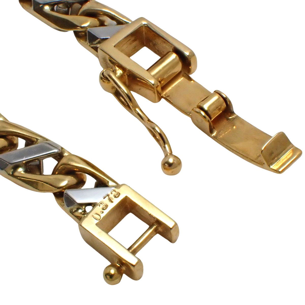 Diamond necklace D0.373 in platinum (Pt850) and yellow gold (K18YG)