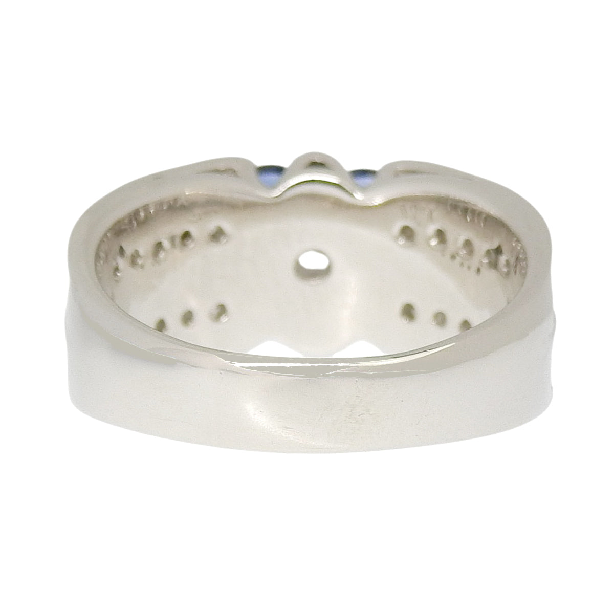 蓝宝石钻石戒指,尺寸 S0.85/D0.30,铂金 Pt900,12.6 克