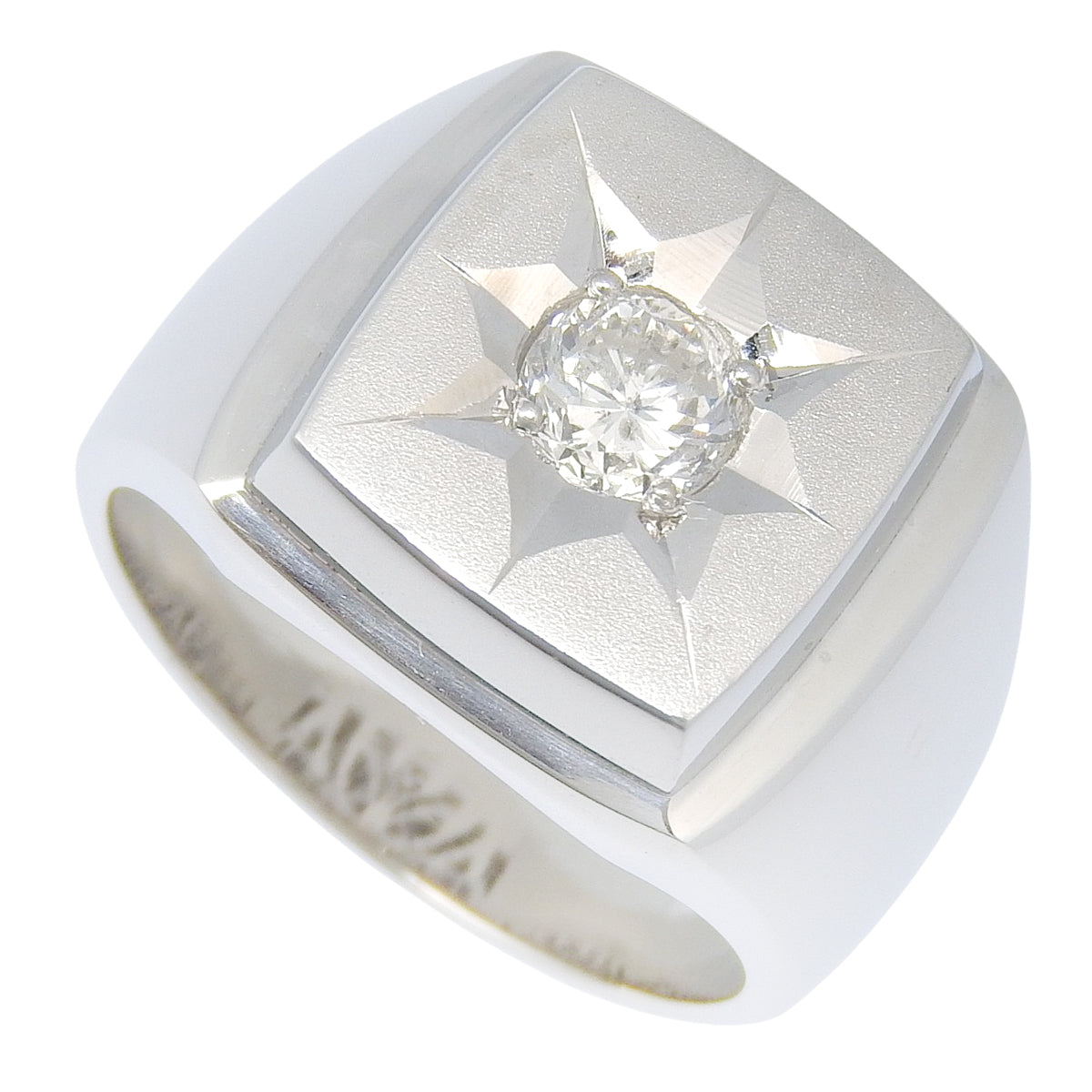 ダイヤモンド 印台 リング プラチナ Pt900