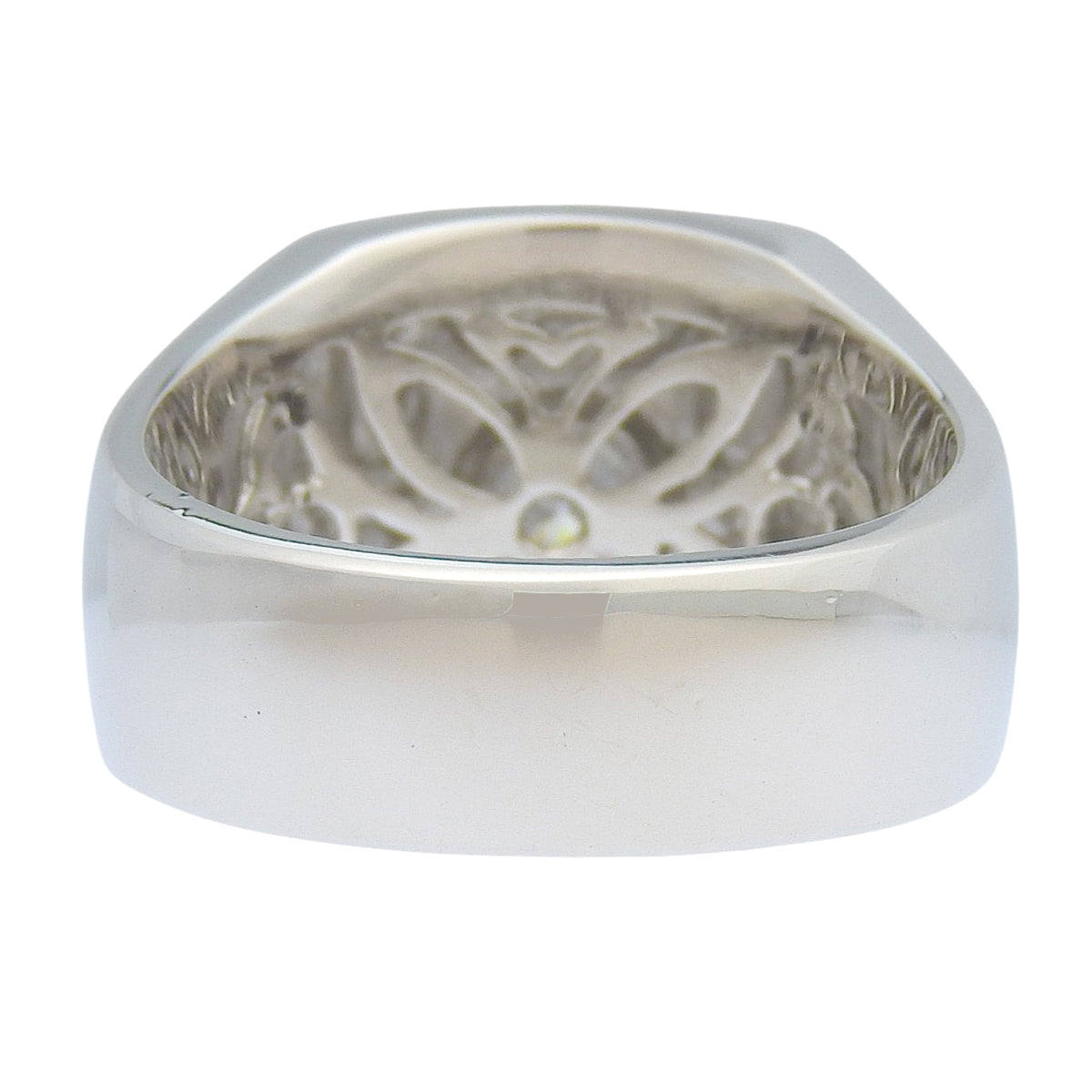 Diamond Signet Ring Platinum Pt900
