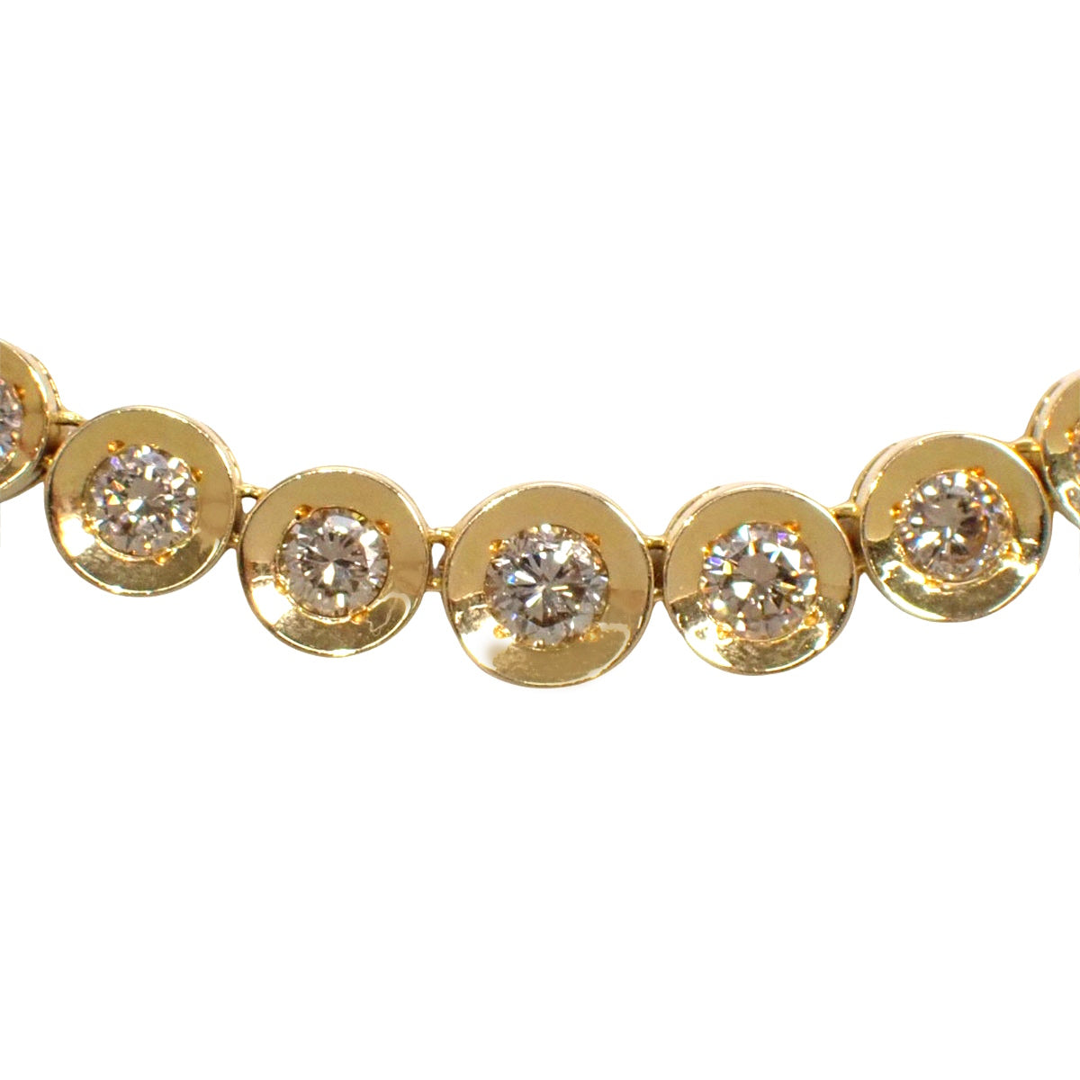 Diamond Tennis Necklace D5.00 Yellow Gold K18YG