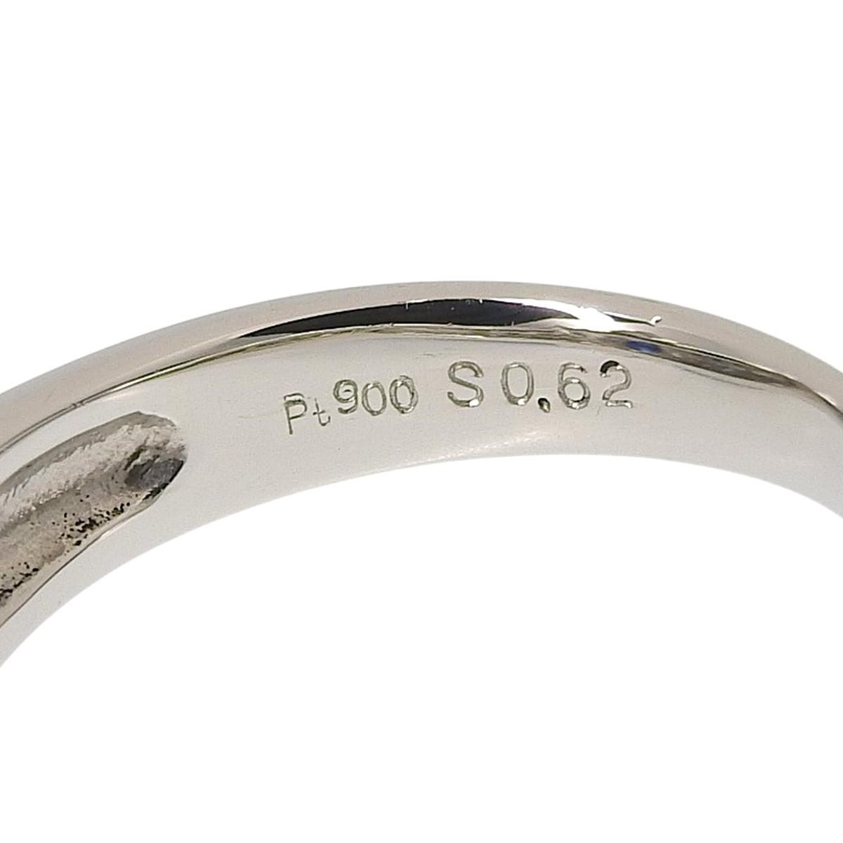 Sapphire and diamond ring, size S0.62/D0.72, platinum Pt900, 9.5g