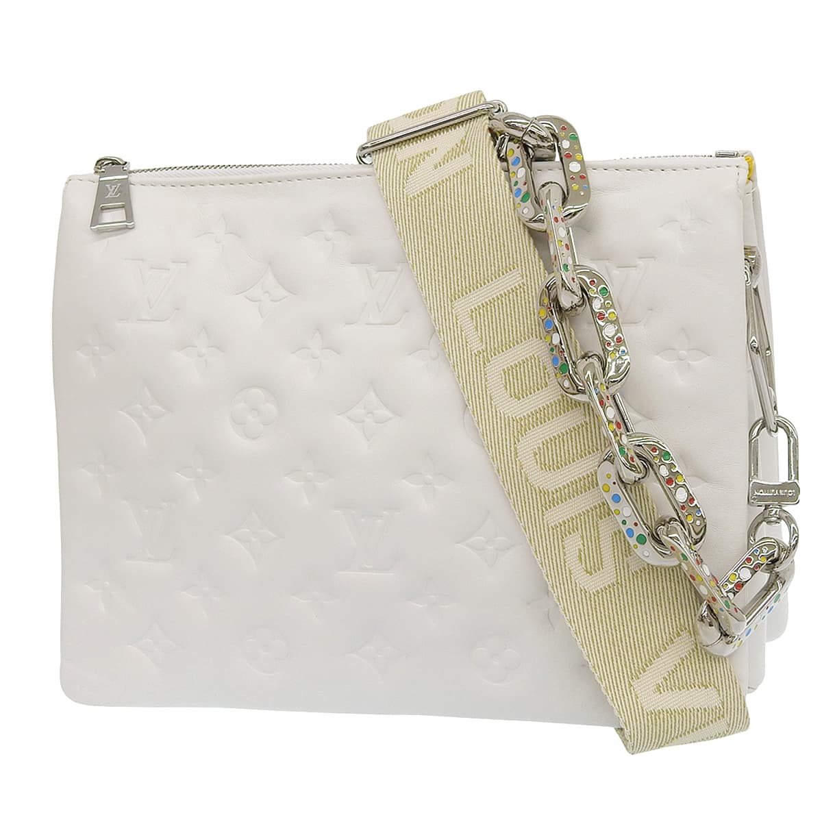 LV x YK クッサンPM ラムレザー ホワイト イエロー M21619