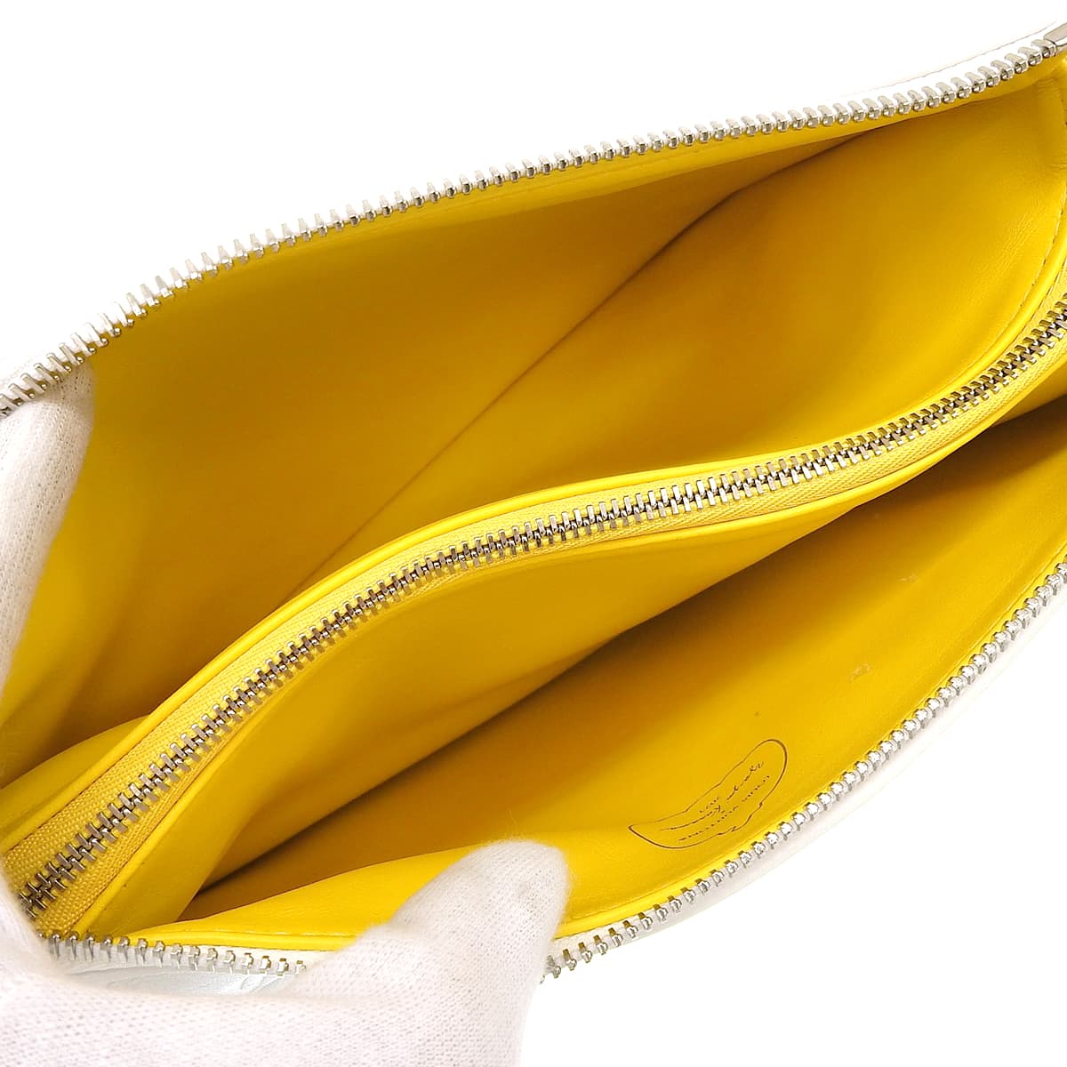 LV x YK Coussin PM Lamb Leather Bag in White and Yellow, M21619