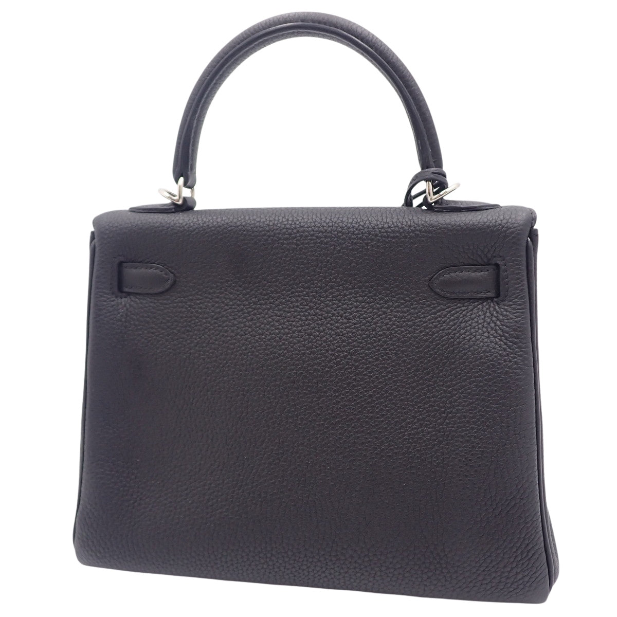 Kelly 25(内缝线)Togo 皮革,钯金配件,黑色,银色配件,Z 字印记