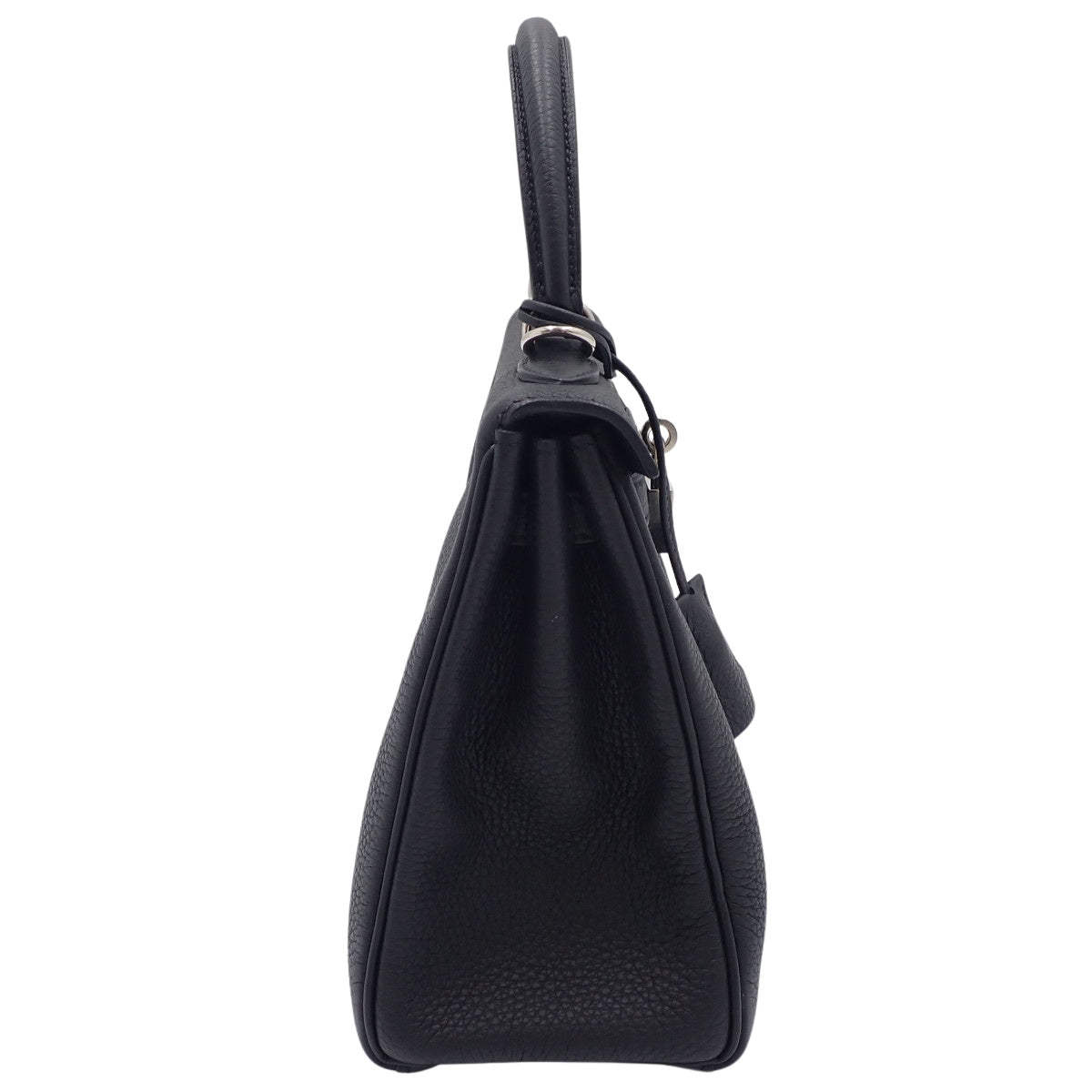 Kelly 25(内缝线)Togo 皮革,钯金配件,黑色,银色配件,Z 字印记