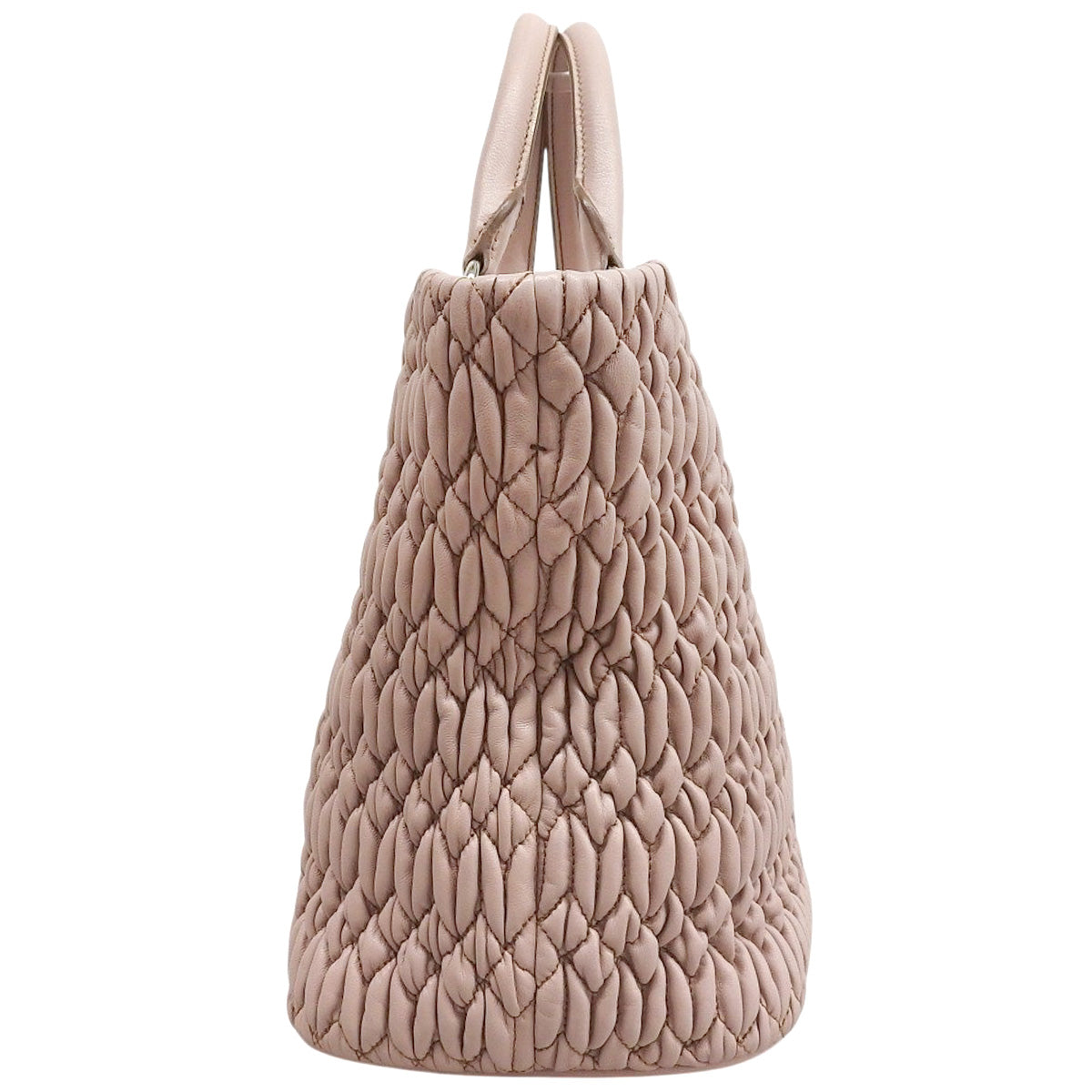 粉色皮革绗缝纳帕水晶两用包 RN0896