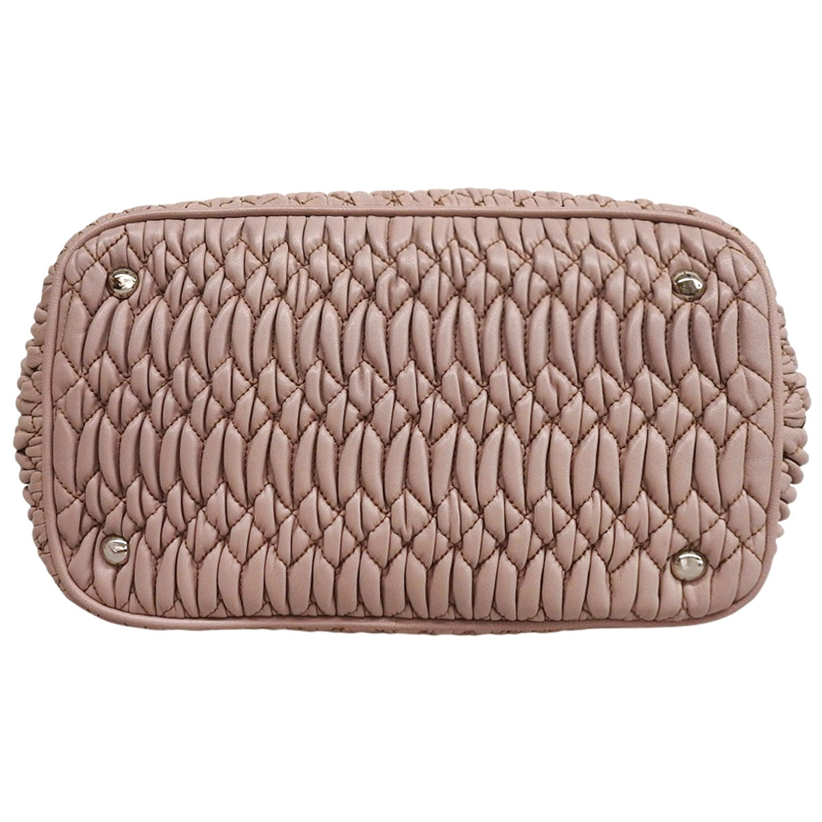 粉色皮革绗缝纳帕水晶两用包 RN0896