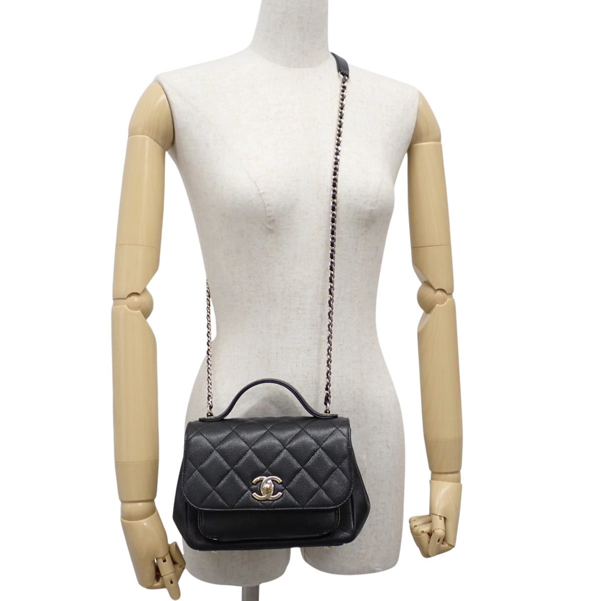 Matelasse Business Affinity Small Caviar Black A93749