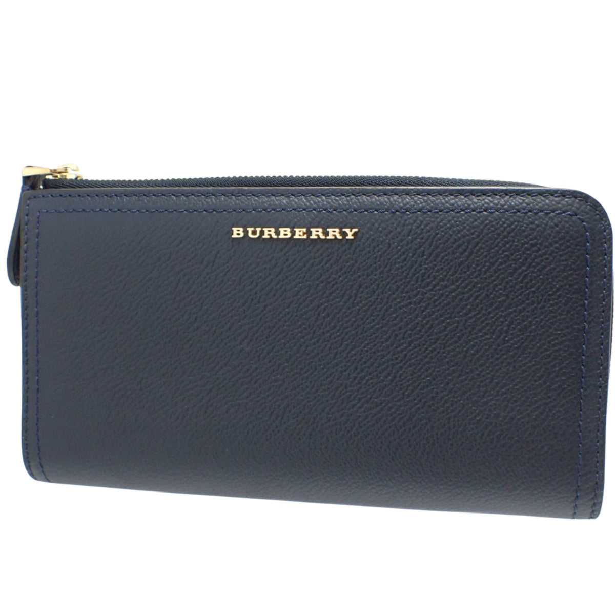 ジップアラウンド 長財布 レザー ネイビー