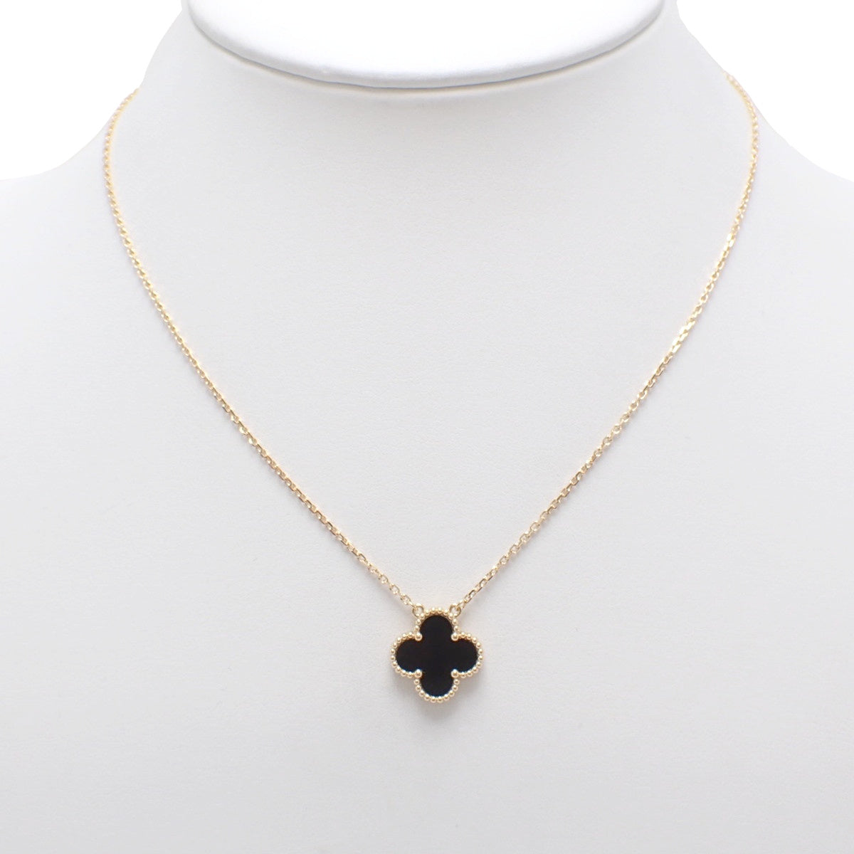 复古阿尔罕布拉吊坠,缟玛瑙和18K黄金材质,配饰,珠宝,四叶草图案