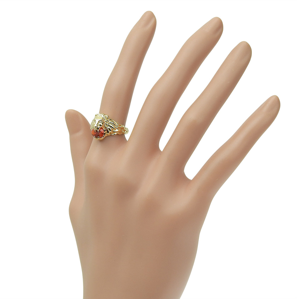 Lion Head Fire Opal/Diamond Yellow Gold 18KYG