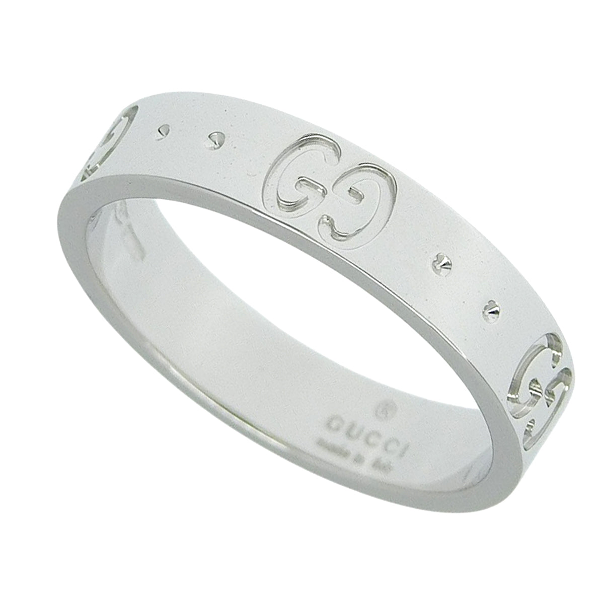 アイコン スリムリング ホワイトゴールド K18WG