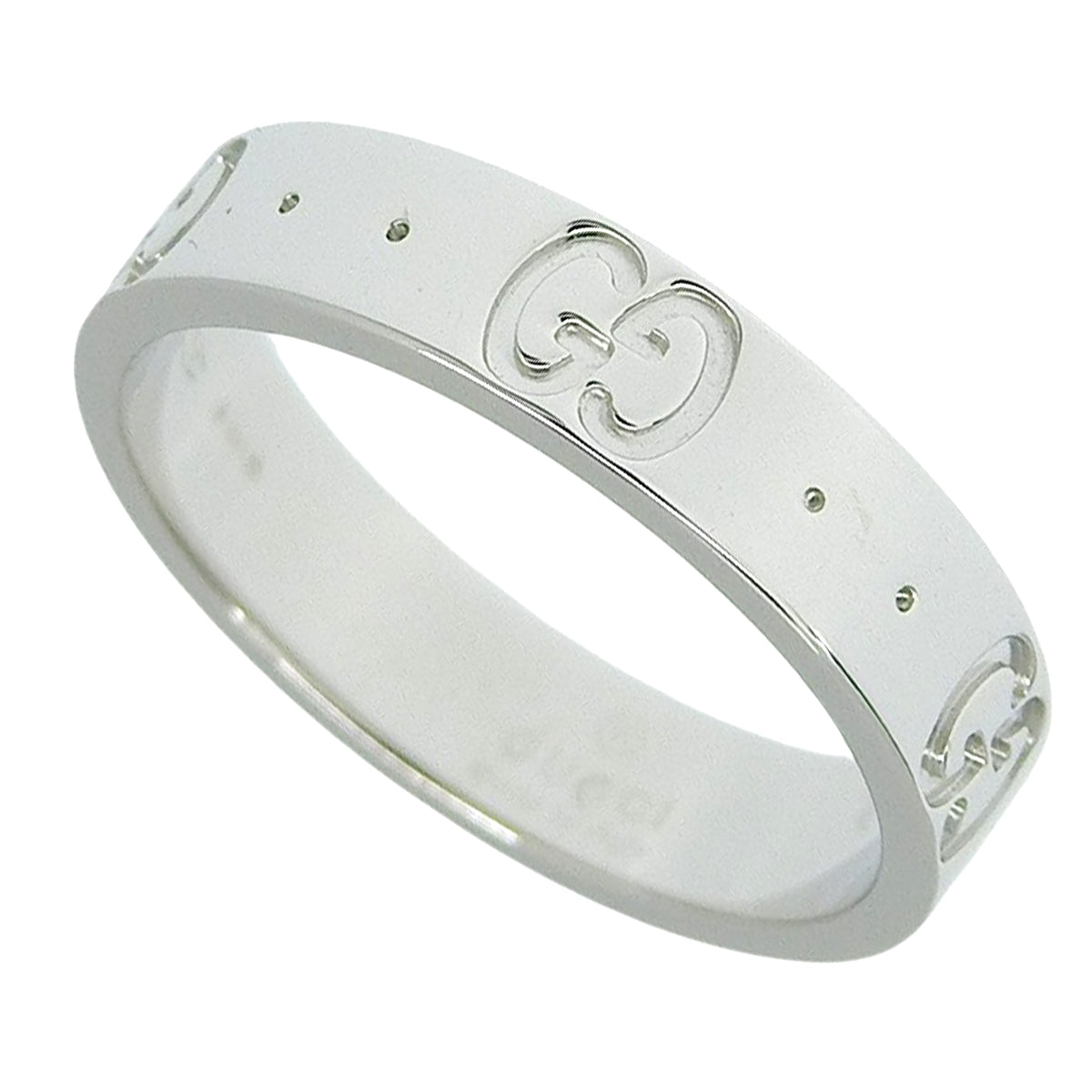 アイコン スリムリング ホワイトゴールド K18WG