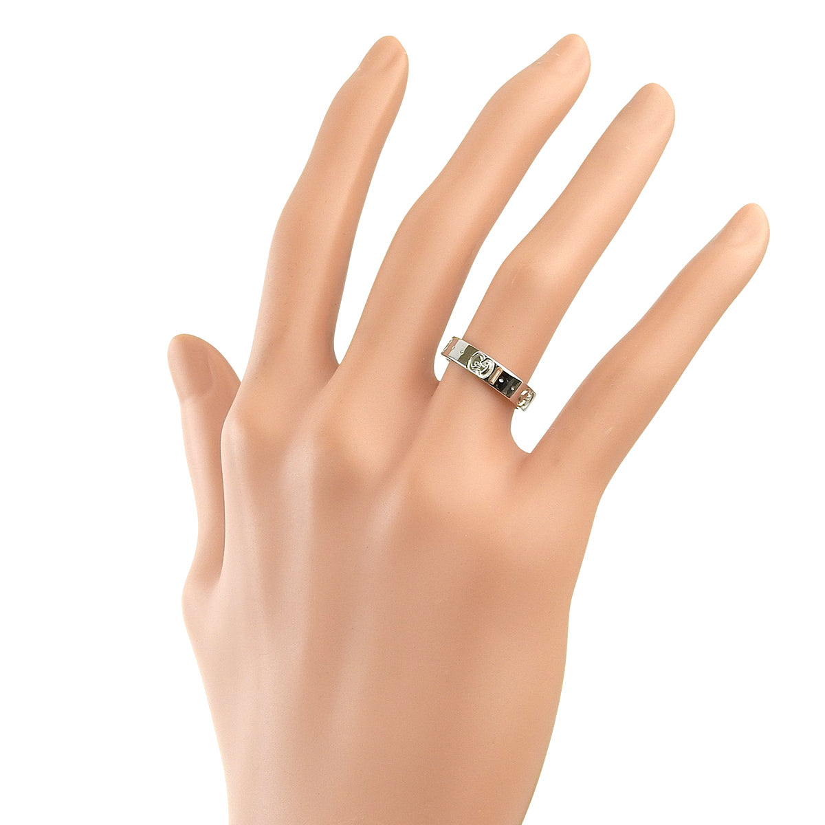 アイコン スリムリング ホワイトゴールド K18WG