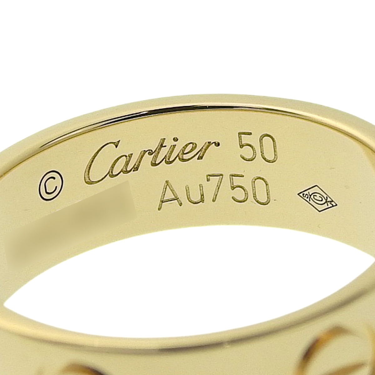 LOVE リング イエローゴールド K18YG