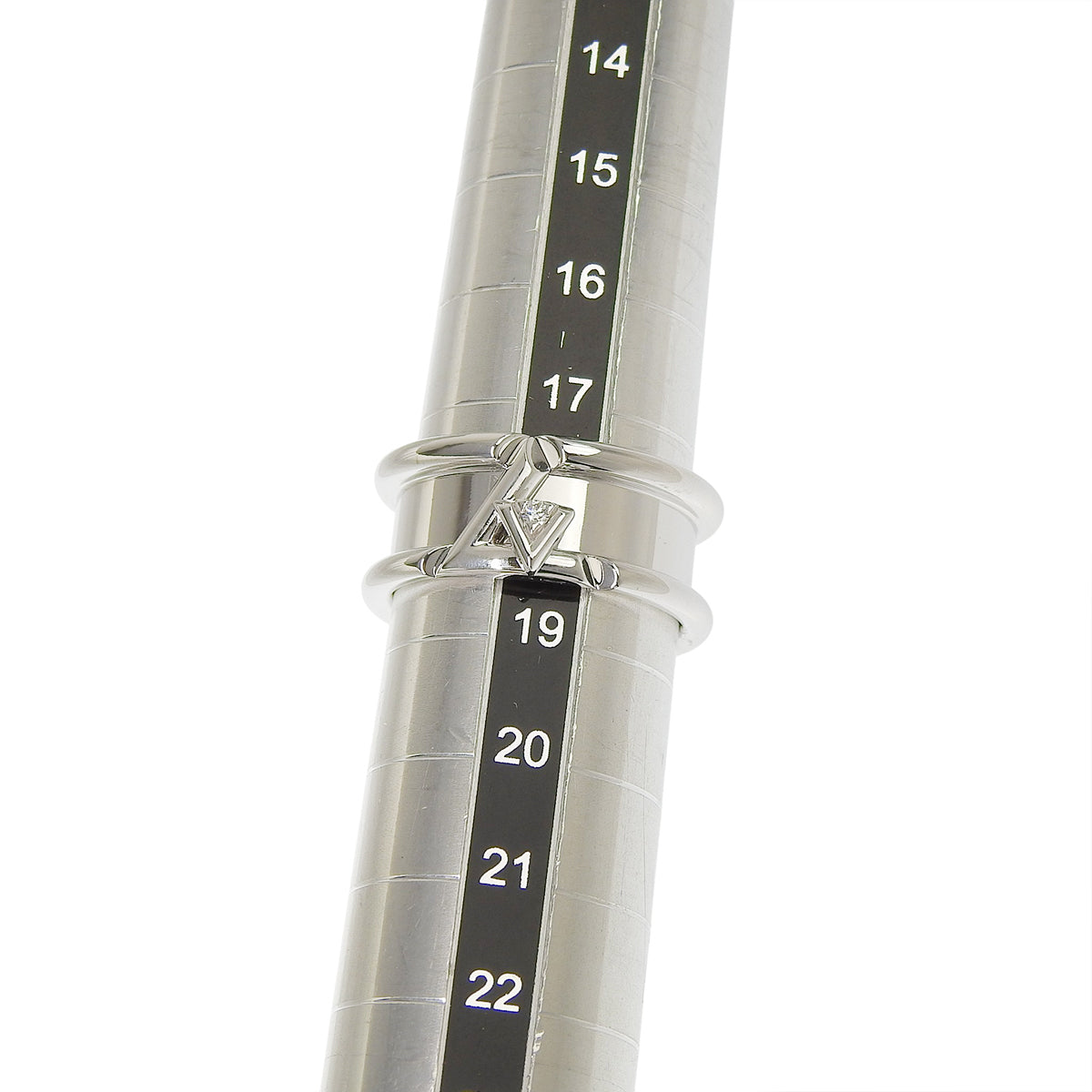 リング LV ヴォルト ワン ダイヤモンド D0.02 ホワイトゴールド K18WG 12.3g