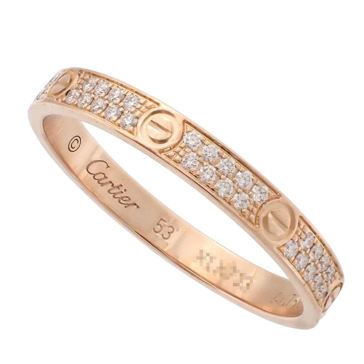 Love Ring, Mini Model, Diamond, Pink Gold, 18K Gold