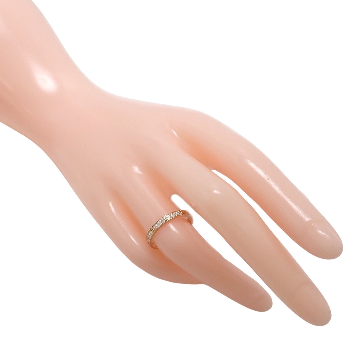 Love Ring, Mini Model, Diamond, Pink Gold, 18K Gold