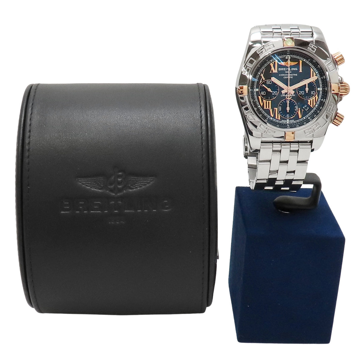 Chronomat 44 Bicolor IB0110 PG/SS Black Automatic Men's