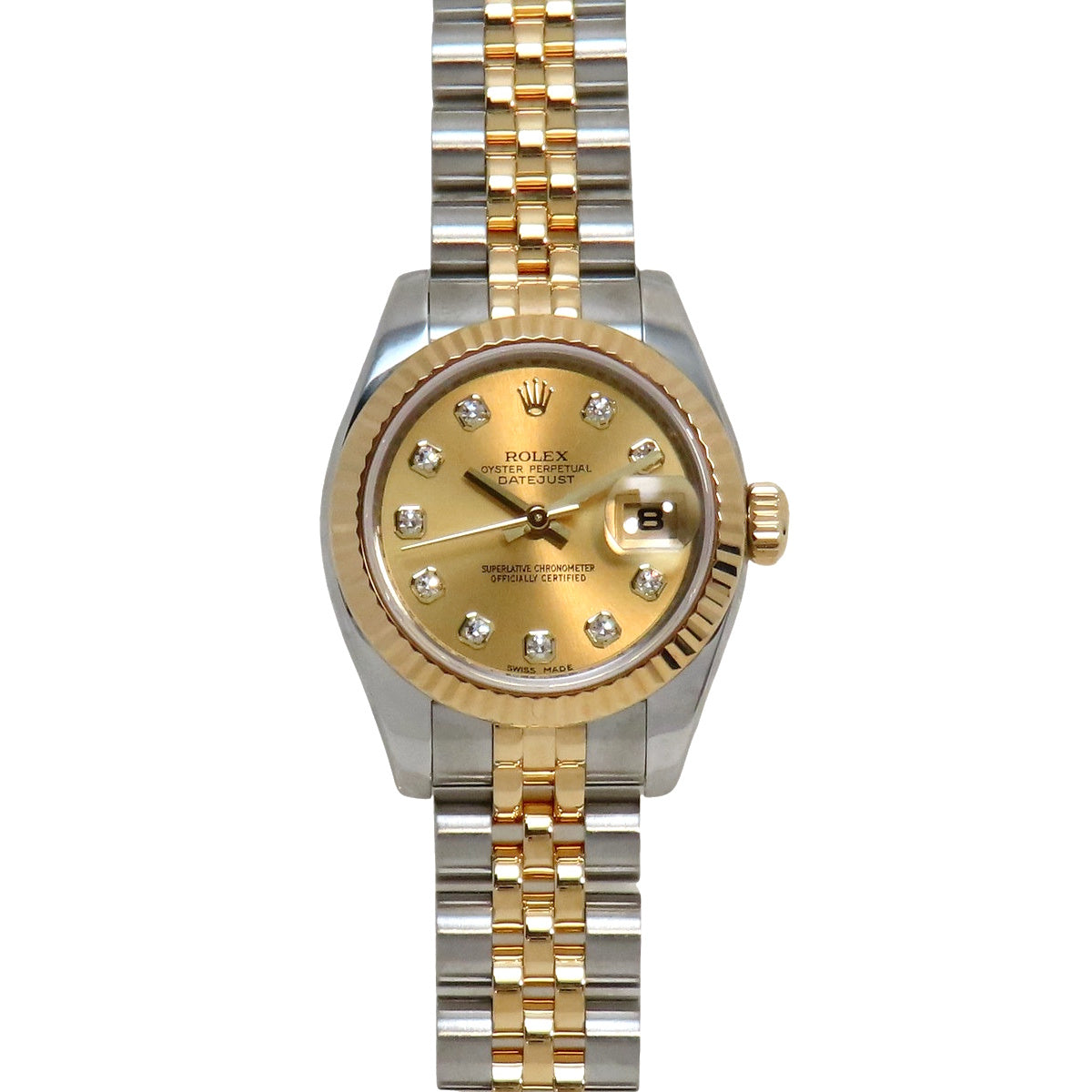 Datejust 179173G 黄金/精钢 Z 字编号钻石时标自动上链女表