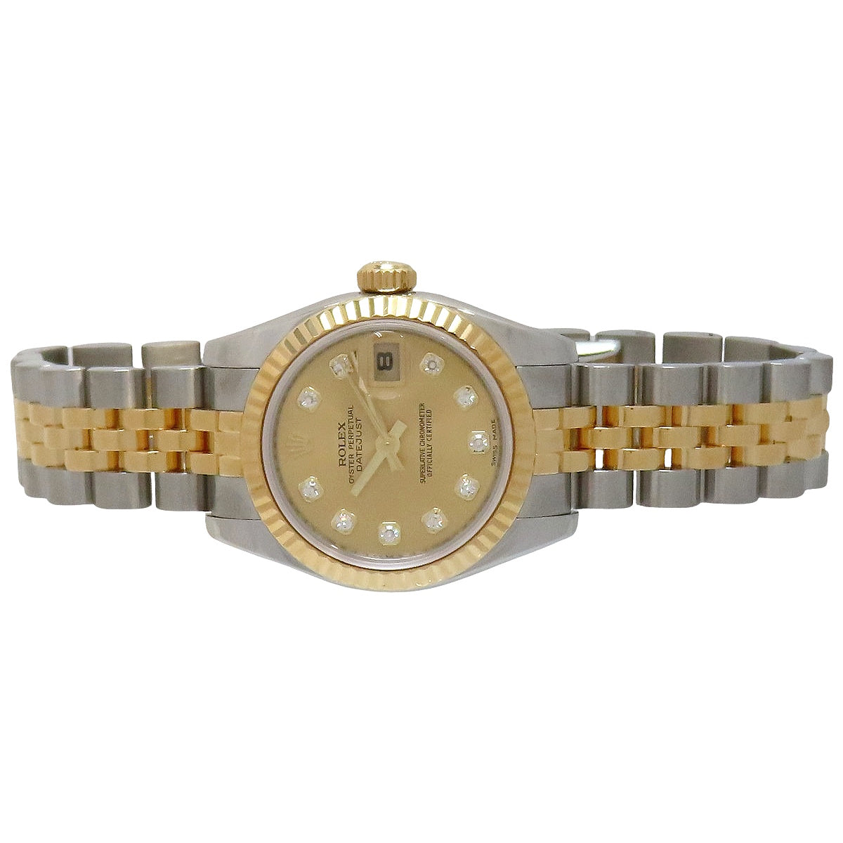 Datejust 179173G 黄金/精钢 Z 字编号钻石时标自动上链女表