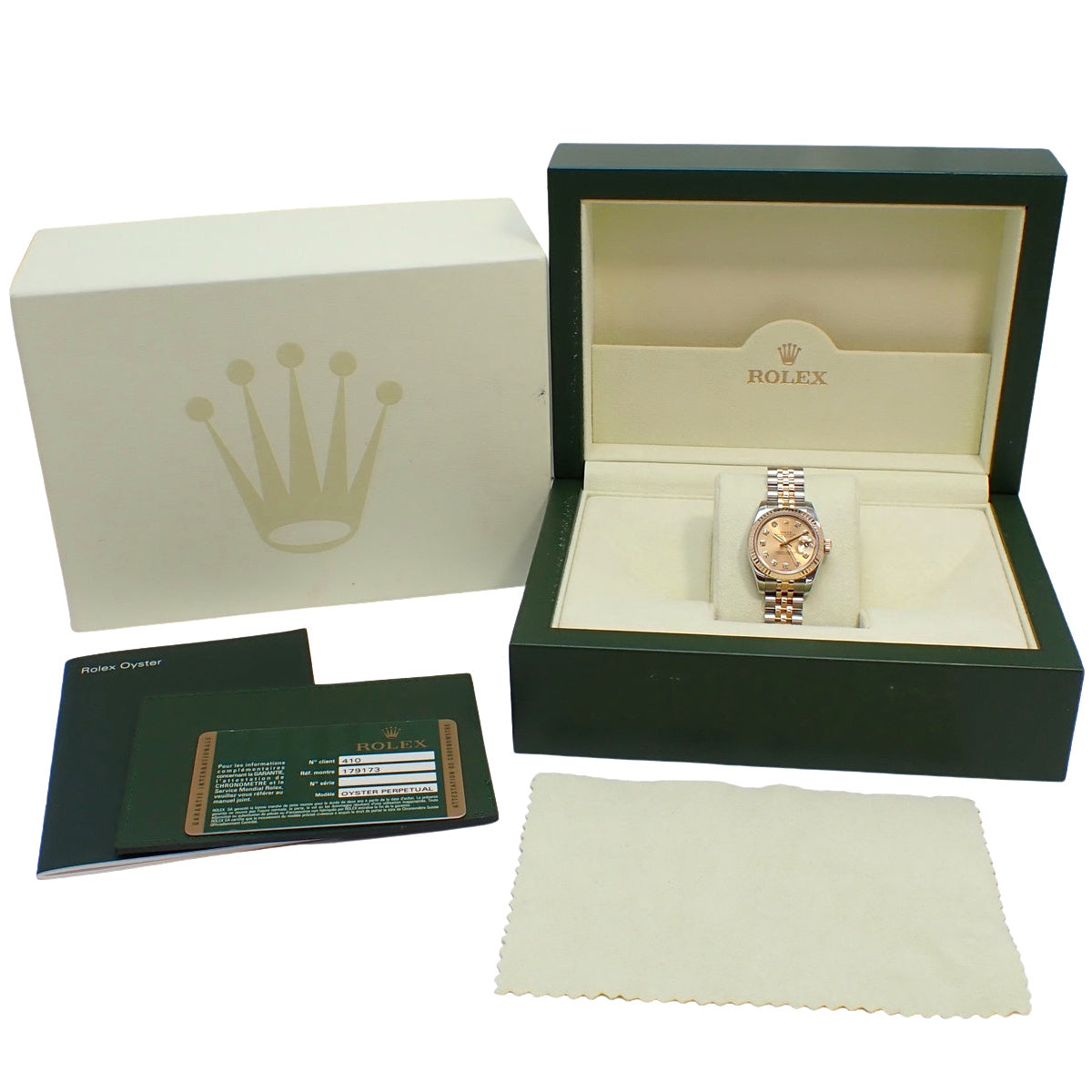 Datejust 179173G YG/SS Z-number Diamond Index Automatic Women's Watch