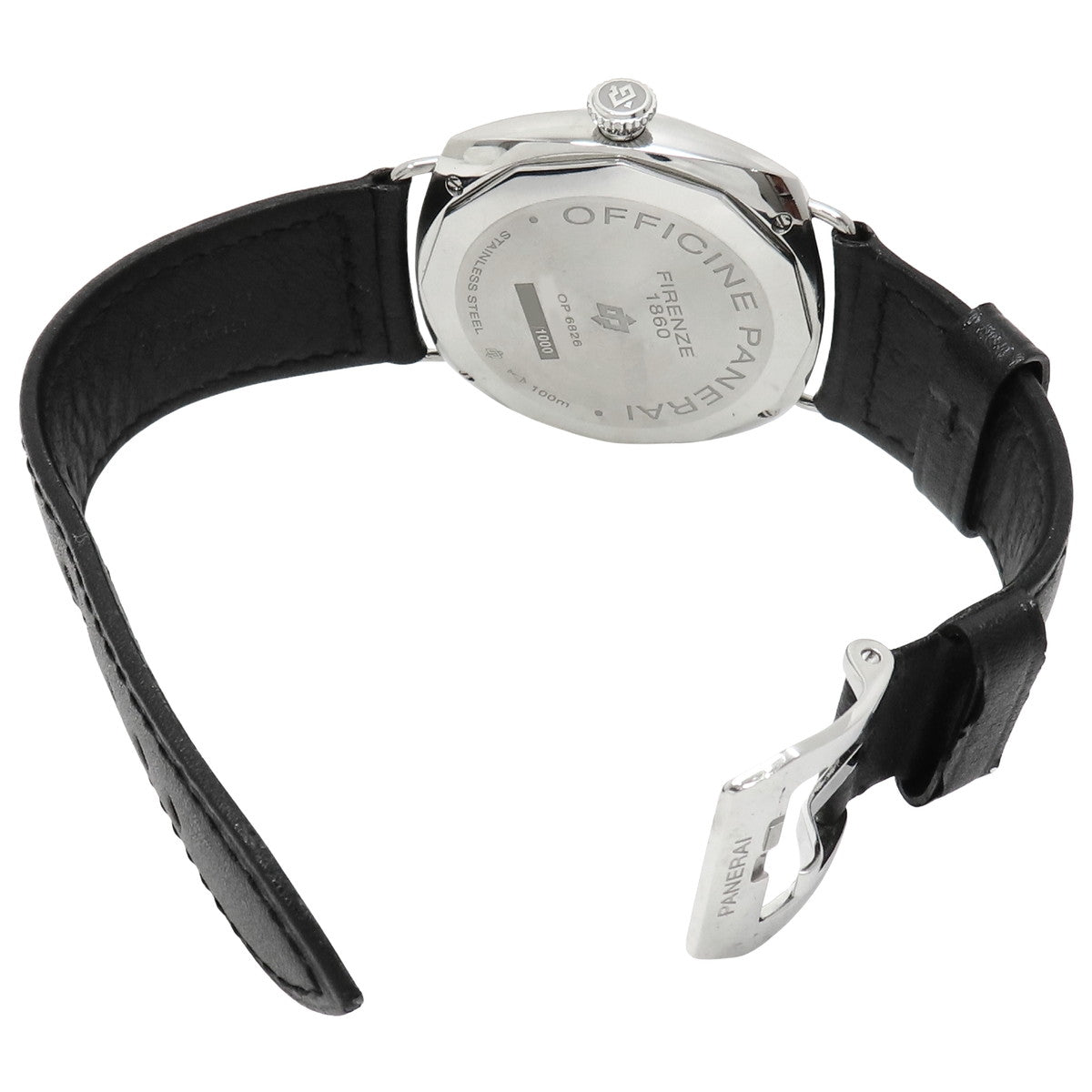 Radiomir Black Seal Logo S-Series PAM00380 Stainless Steel/Leather Black Manual Winding Men's