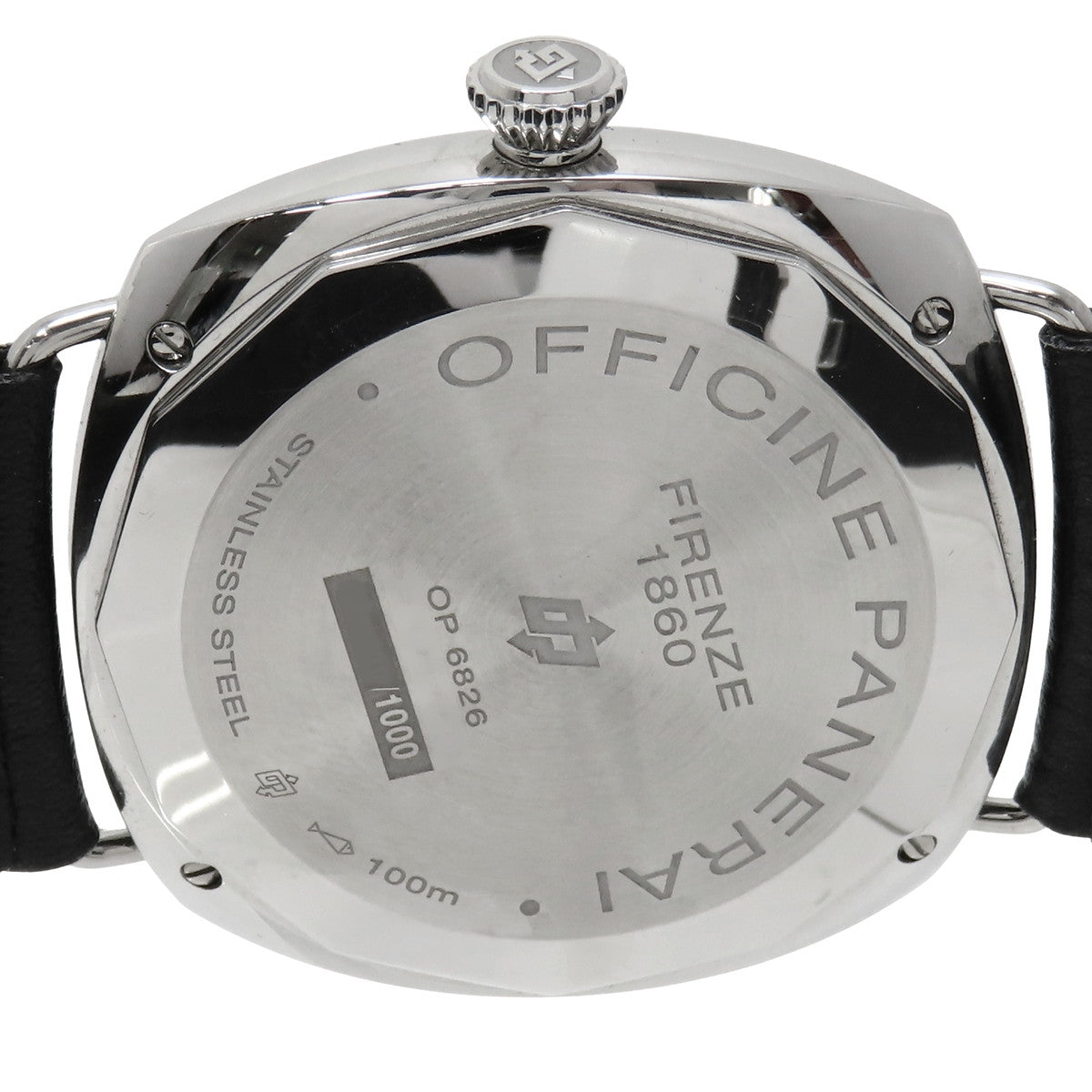 Radiomir Black Seal Logo S-Series PAM00380 Stainless Steel/Leather Black Manual Winding Men's