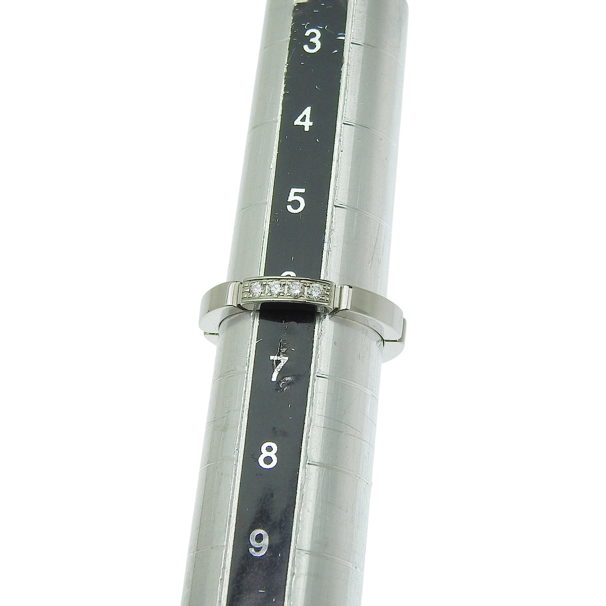 Maillon Panthère wedding ring in 18K white gold with diamonds