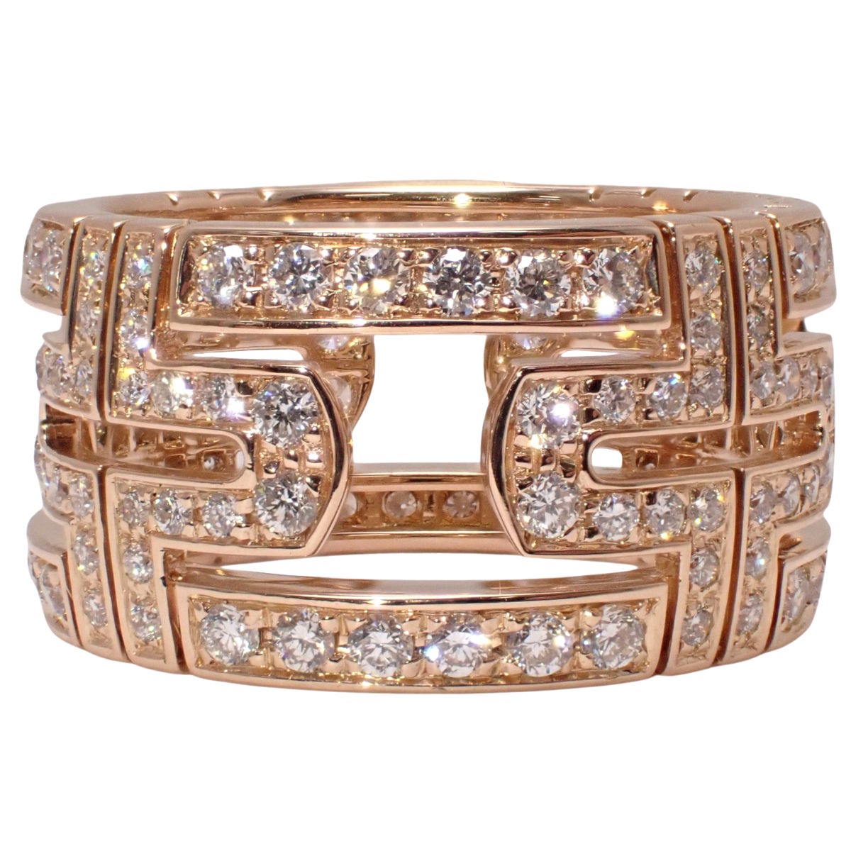 Parentesi Ring Diamond Pink Gold K18PG