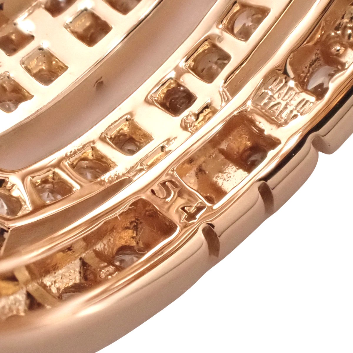 Parentesi Ring Diamond Pink Gold K18PG