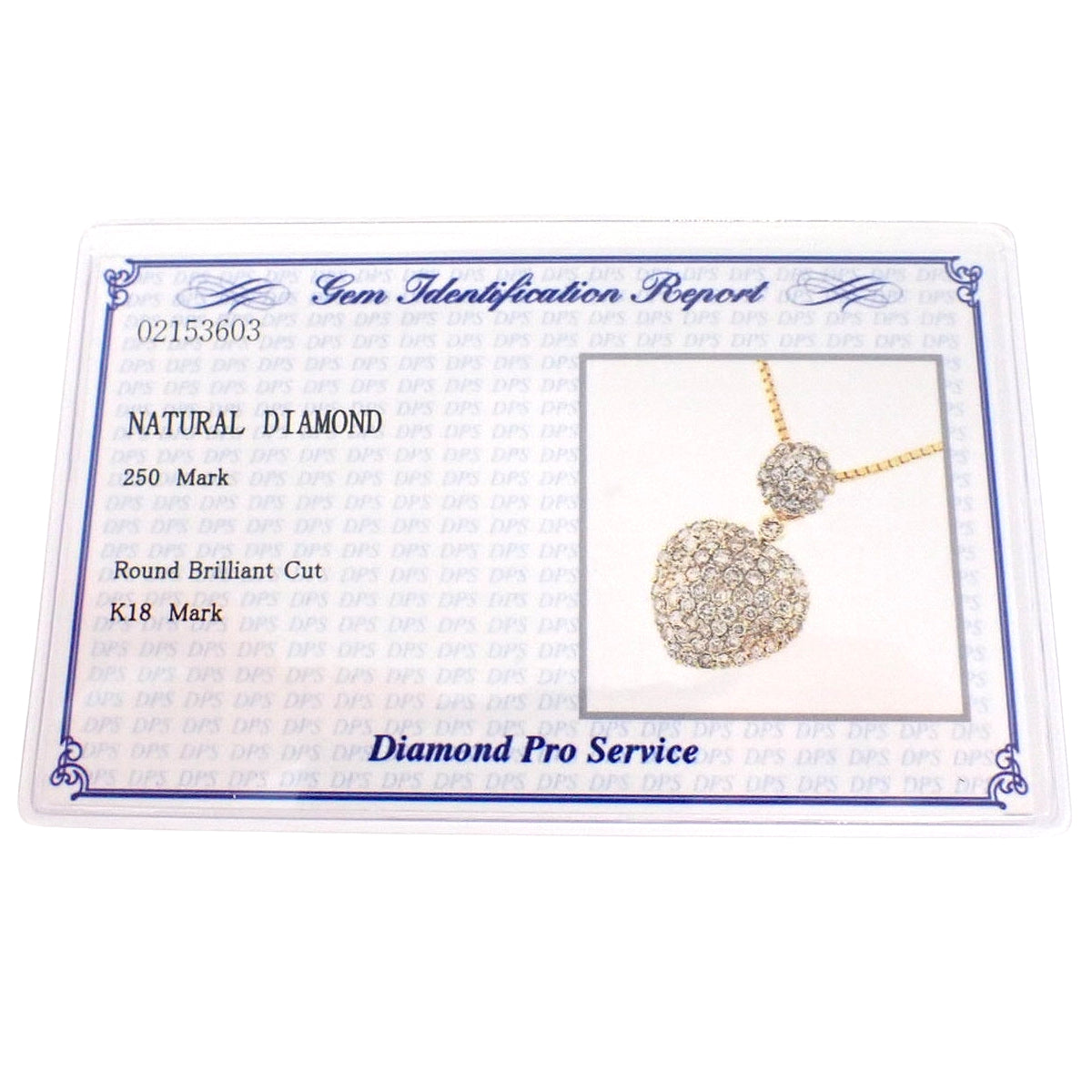 Heart Motif Pavé Diamond Necklace D2.50 K18YG 11.4g