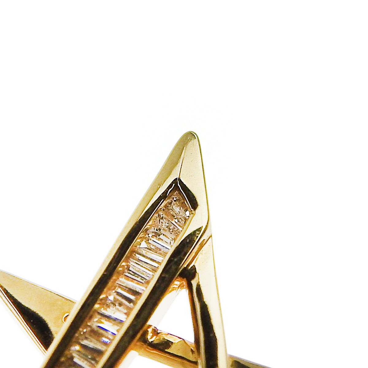 Star Diamond Necklace D0.20 Yellow Gold K18YG 4.3g