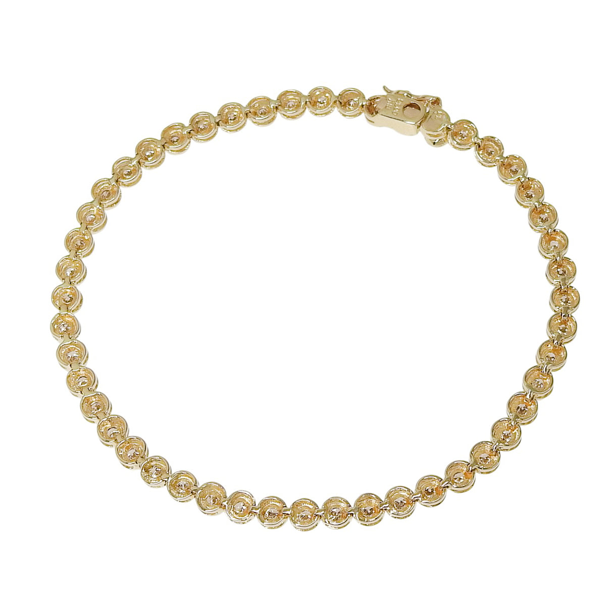 ダイヤモンド テニスブレスレット D1.00 イエローゴールド K18YG 7.5g