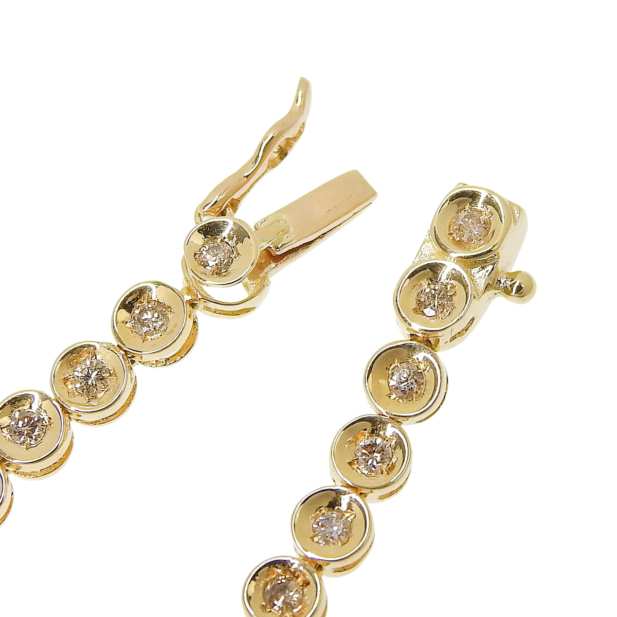 ダイヤモンド テニスブレスレット D1.00 イエローゴールド K18YG 7.5g