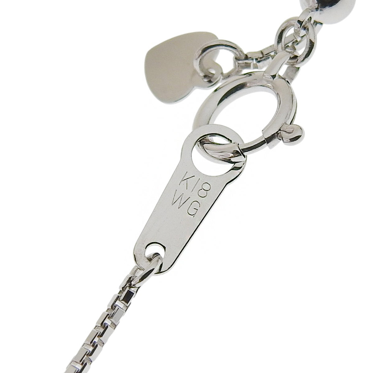 フラワー ダイヤモンド ネックレス D0.355 ホワイトゴールド K18WG 4.8g