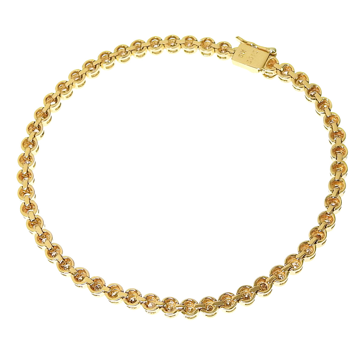 ダイヤモンド テニスブレスレット D1.03 イエローゴールド K18YG 11.2g