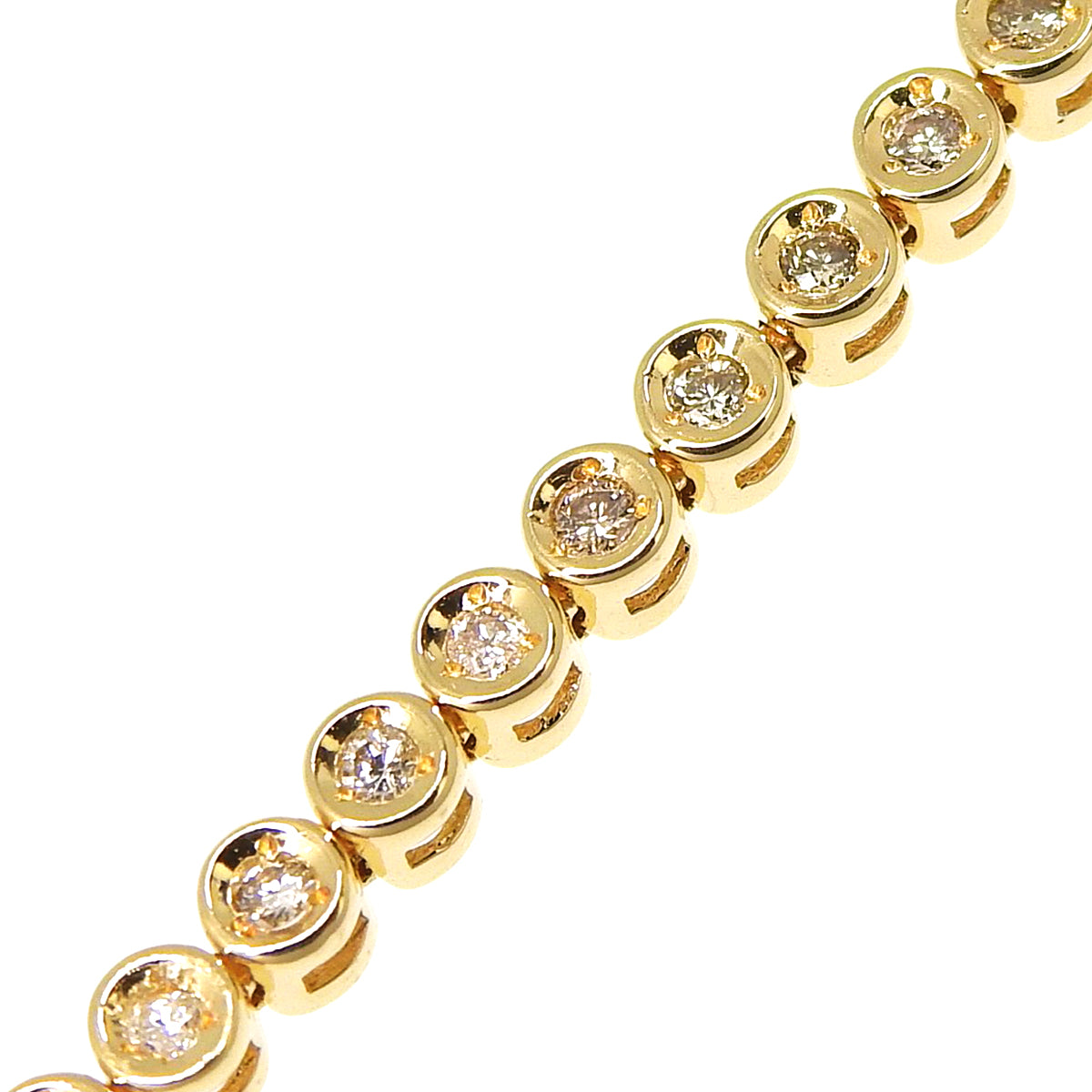 ダイヤモンド テニスブレスレット D1.03 イエローゴールド K18YG 11.2g