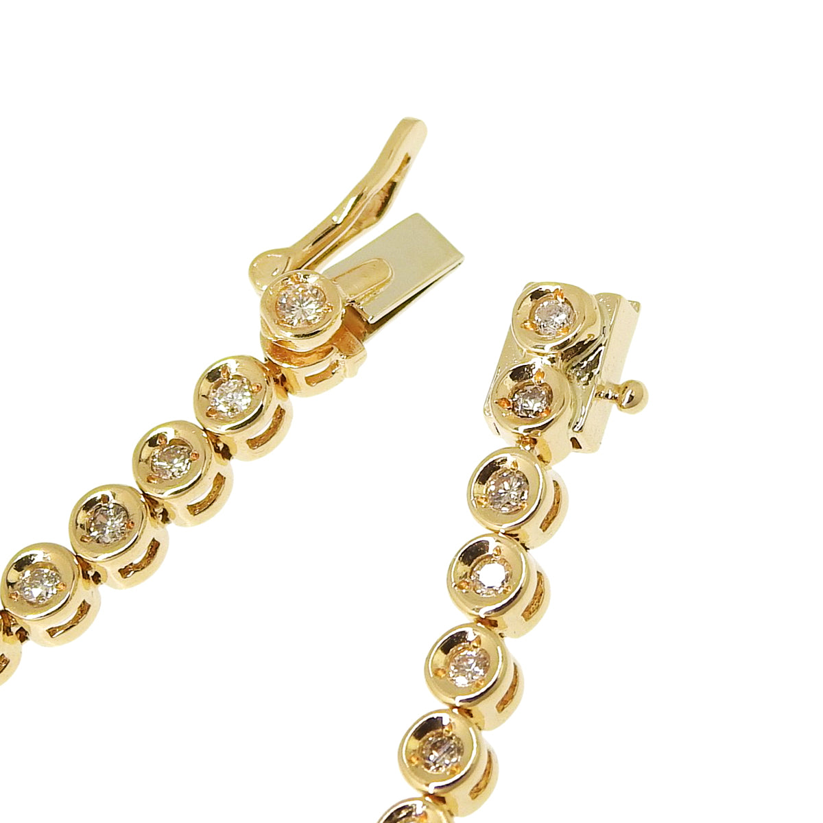 ダイヤモンド テニスブレスレット D1.03 イエローゴールド K18YG 11.2g