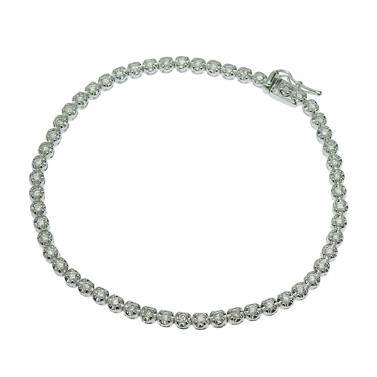 ダイヤモンド テニスブレスレット D1.00 ホワイトゴールド K18WG