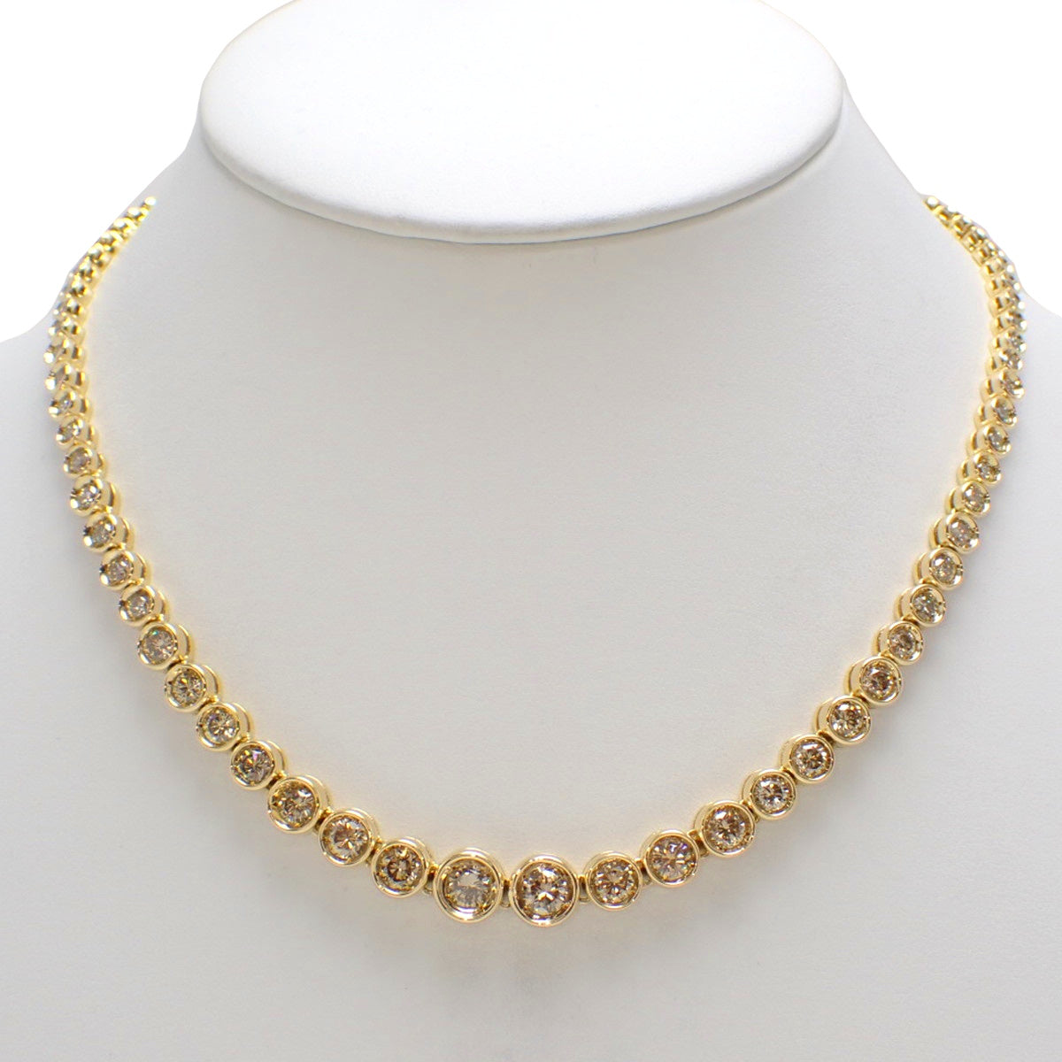 钻石网球项链 D10.0 18K黄金