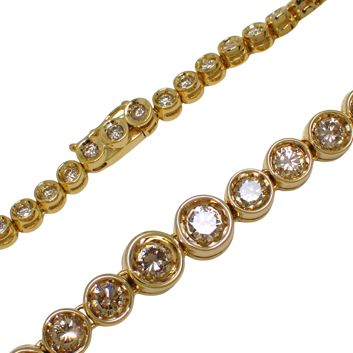Diamond Tennis Necklace D10.0 Yellow Gold K18YG