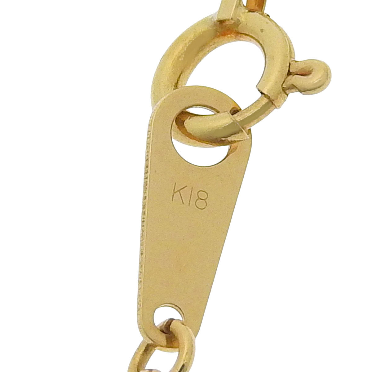 Pavé Diamond Bean Necklace D0.68 Yellow Gold K18YG 4.3g
