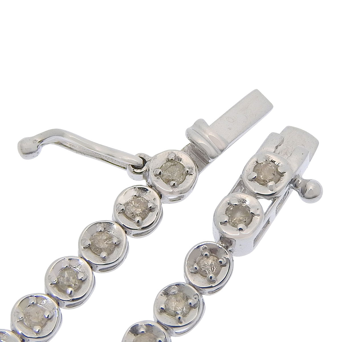 テニスブレスレット D1.00 ホワイトゴールド K18WG 4.2g